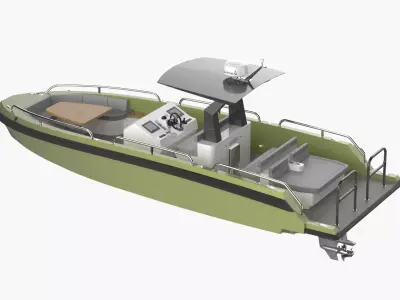8 Meter Yacht Tender Runabout  3D model