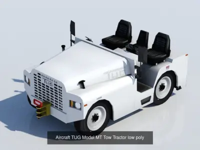 8 Airport Static Ground Support Vehicles Low Poly Blank textures 3D Model Pack