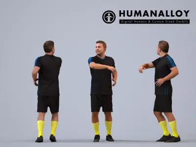 00565Omar005 - Adult Middle Eastern man exercising in athletic 3D model