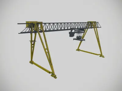 Gantry crane Low-poly 3D model purchase
