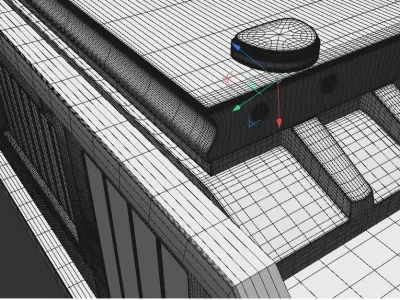 The Train in Cyberpunk style 3D model