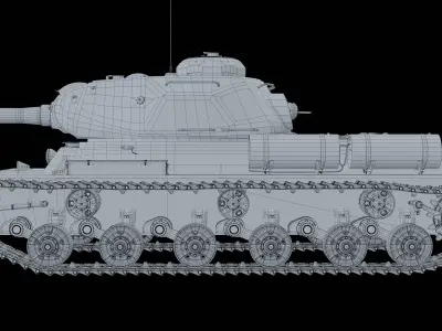 IS-2 Tank Base Mesh 3D model