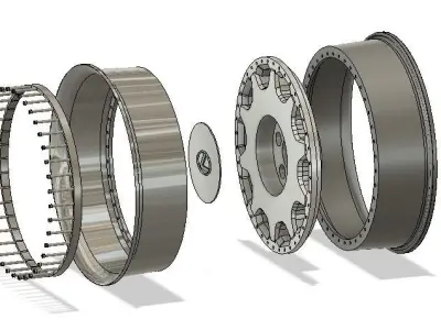 3 Piece Lexus UCF10 Wheels  3D model