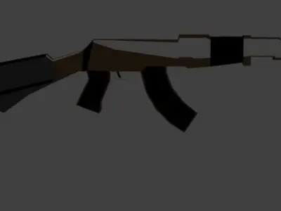 Low Poly AK-47 ak - rifle Free low-poly 3D model purchase