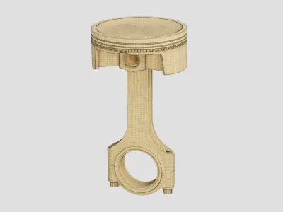 piston and connecting rod 3D model from CGTrader
