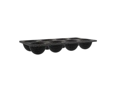 Egg Tray Storage v1 003 Low-poly 3D model