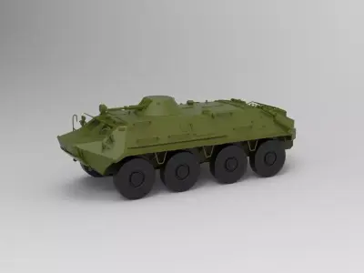 BTR-60 armoured personnel carrier 3D model