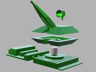 Air defense system scale model 3D model