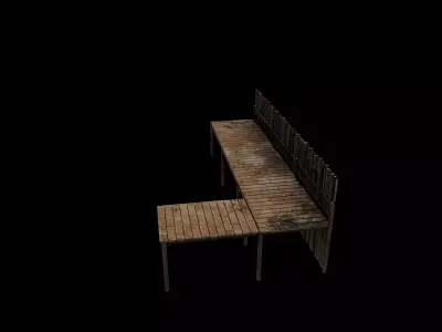 Wooden Scaffolding 3D model purchase