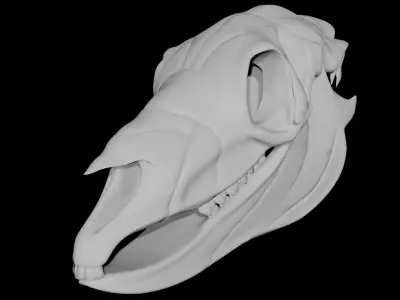 Horse Skull Low-poly 3D model