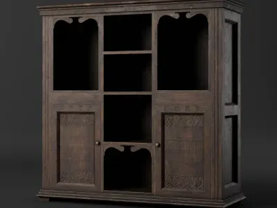 Old furniture 02 Low-poly 3D model