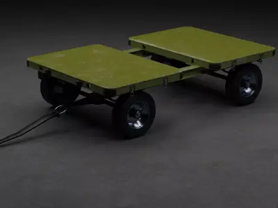 Transport cart Low-poly 3D model