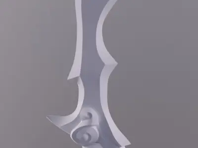 Game ready stylized sword Low-poly 3D model