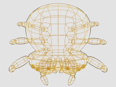 Spider with eyes Low-poly 3D model