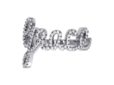 Letter name  Ring 3D print model