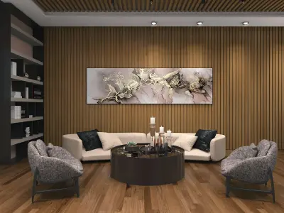 Office Space Interior 3D model