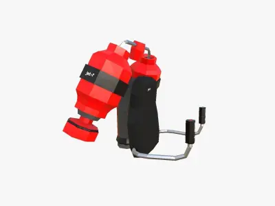 Jetpack Low Poly F02 - SciFi Character Design Low-poly 3D model