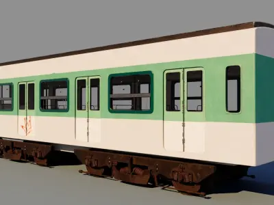 Paris Metro Line 12 - Full Interior and Exterior - MAYA 3D Model 3D model