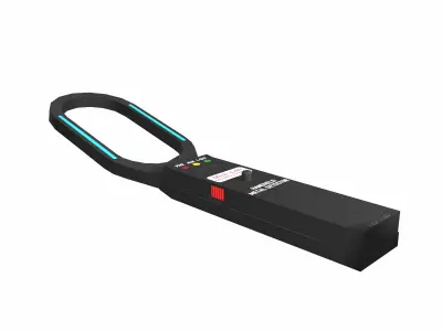 Handheld Metal Detector Low Poly  Low-poly 3D model