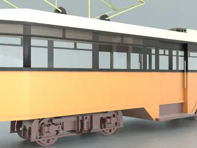 laos Rotterdam Tram 1929 3D model
