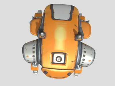 Large Robot 3D Model PBR Textured Sci-Fi Game Ready Low-poly 3D model