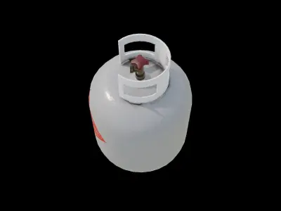 3D PBR Propane Tank Low-poly 3D model