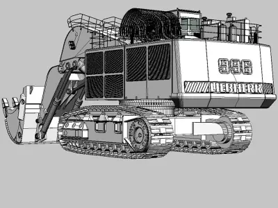 Excavator LIEBHERR R996 3D model