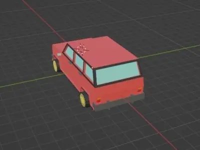 JeepCar Free low-poly 3D model