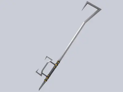 Hook sword Low-poly 3D model