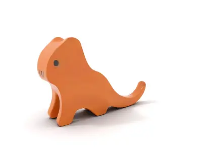Dinosaur Wooden Toy Model Pack for Animation  Games Low-poly 3D model