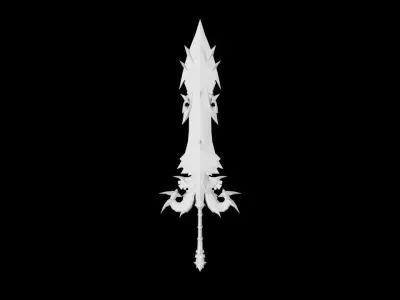Sacred Greatsword Low-poly 3D model