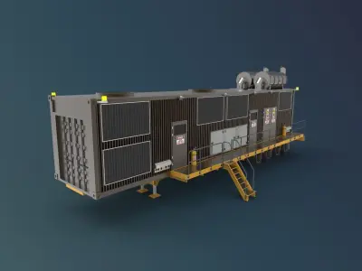industrial mining genset 3D model