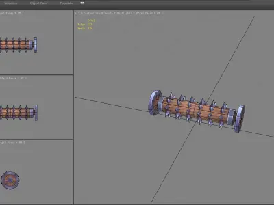 Game Trap  - Rolling Wood Low-poly 3D model