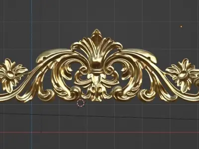 Hand carved piece 3D model