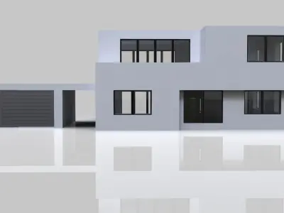 Modern Building House Low-poly 3D model order