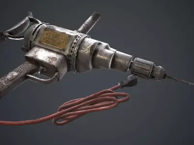 drill machine Low-poly 3D model shop
