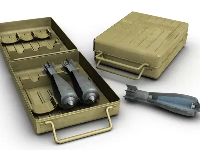 8cm Mortar Bomb 3D model