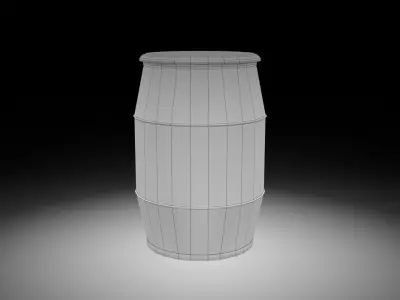 55 Gallon Water Drum Free 3D model