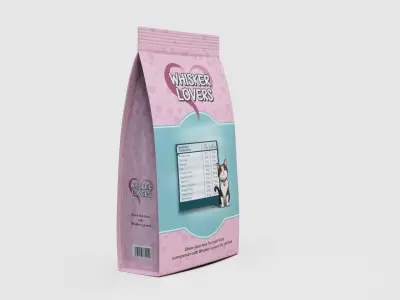 Dry cat food Whisker Lovers Low-poly 3D model
