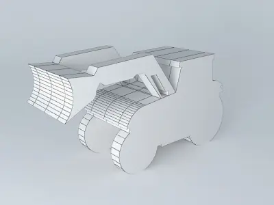 Loader paper bulldozer Free 3D model