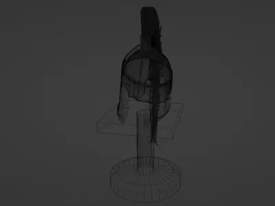 Spartan Helmet Low-poly 3D model get