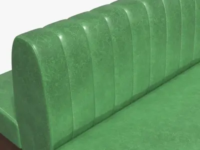 Double Sided Restaurant Booth Bench 3D model