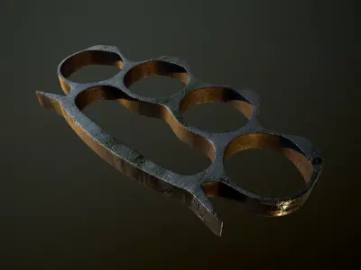 Brass knuckles 3D model purchase