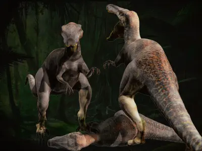 Velociraptor HP and LP 3D model
