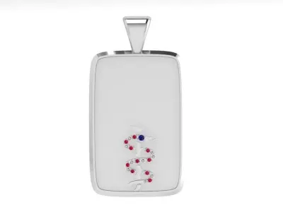 Military Style Snake Pendant 4102 3D print model