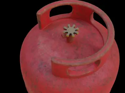 old gas cylinder 3D model