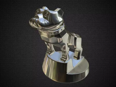 bulldog hood ornament  3D model