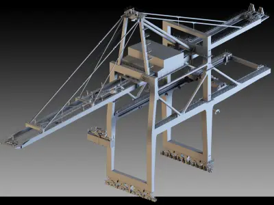 31- Pickup cranes 3D model