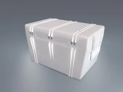 Simple Crate with Code lock Free low-poly 3D model