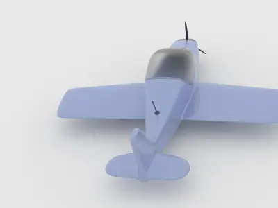 Propeller Airplane 3D animated model 3D model